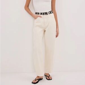 DISSH Caleb Cream Barrel Leg Jeans